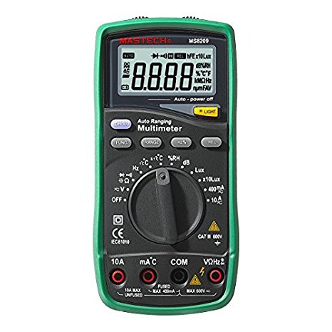 Mastech MS8209 5 in 1 Multimeter with High accuracy and resolution on all ranges, Enviormental Tester   Multi Function DMM