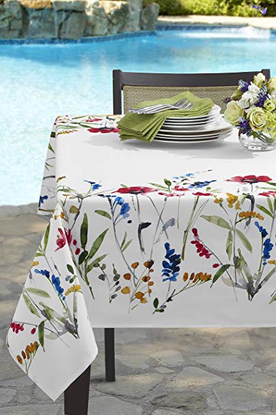 Benson Mills Wild Flower Indoor/Outdoor Spillproof Tablecloth (60" X 84" Rectangular)