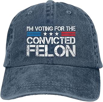 I'm Voting for The Convicted Felon Hat Classic Fashion Caps Adjustable Strap for Men Women