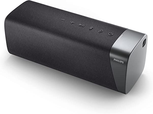 Philips S7505 Wireless Bluetooth Speaker with Built-in Power-Bank, Large Bold Sound, Up to 20 Hours Playtime, IPX7 Waterproof, Shower Ready, Large Size, TAS7505