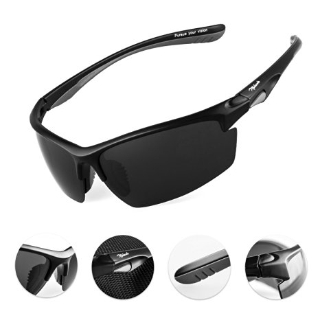 Driving Polarized Sports Sunglasses for Men and Women with UV400 Protection, Anti-Fog Patented Technology. Lifetime Breakage Guarantee