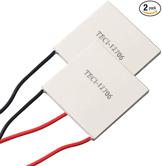 (2pcs) TEC1-12706 Heatsink Semiconductor Refrigeration Tablets 6A 12 Volt 60 Watt Thermoelectric Cooler Cooling Peltier Plate Module