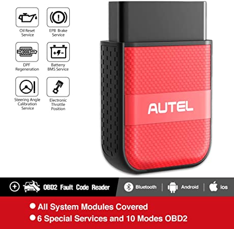 Autel AP200M OBD2 Scanner Bluetooth Dongle, OE-Level Full System Diagnostics, 6 Maintenance Service, Simplified AP200, Advanced Version of MD808, MD806, 1 Free Year Use