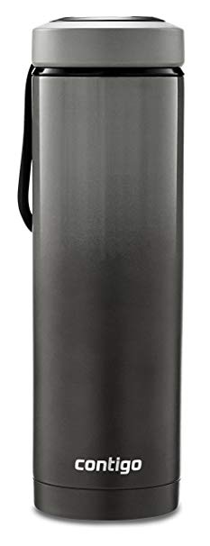 Contigo  Vacuum-Insulated Stainless Steel Water Bottle with a Quick-Twist Lid, 24 oz, Licorice