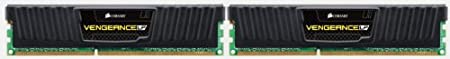 Corsair CML16GX3M2A1600C10 Vengeance Low Profile 16GB (2x8GB) DDR3 1600 Mhz CL10 XMP Performance Desktop Memory Kit Black