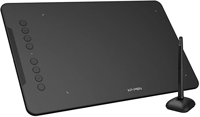 XP-PEN Deco 01 V2 Graphics Tablet 10x6.25 Inch Drawing Pen Tablet 8192 Levels Pressure Battery-Free Pen with Tilt Function Android Supported and 8 Shortcut Keys