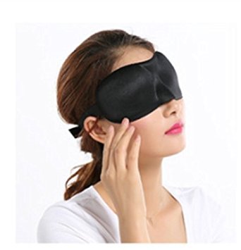Domire Soft Travel Sleep Rest 3D Eye Shade Sleeping Mask Cover Blinder Aid Eyemask ,Black