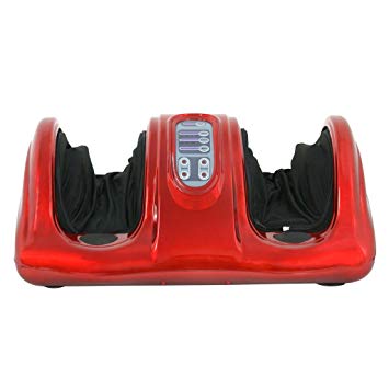 ZENY Shiatsu Foot Massager Kneading and Rolling Leg Calf Ankle with Remote,Red