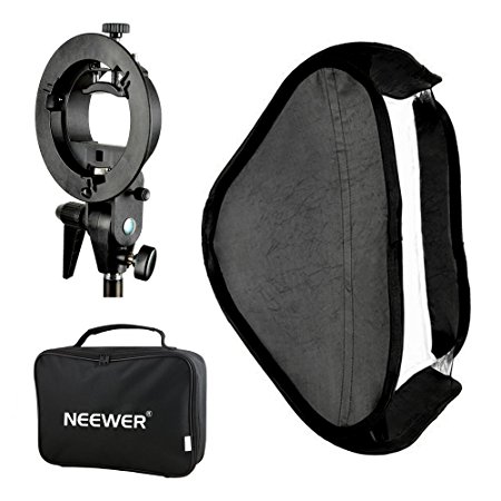 Neewer Photo Studio Multifunctional 16x16 inches/40x40 centimeters Softbox with S-type Speedlite Flash Bracket Mount and Carrying Case for Portrait or Product Photography