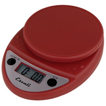 Primo Digital Kitchen Scale 11Lb/5Kg, Warm Red