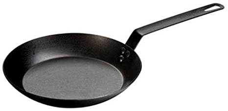 Lodge Carbon Steel Skillet, Pre-Seasoned, 10-inch , Black