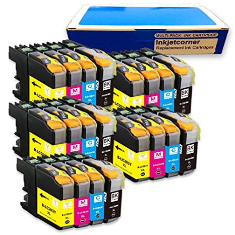 Inkjetcorner 20 Pack Compatible Ink Cartridges Combo   Chip for Brother LC203 LC203XL BLC203 MFC-J460DW MFC-J480DW MFC-J485DW MFC-J680DW MFC-J880DW MFC-J885DW