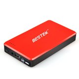 BESTEK Portable 300A Peak Current Car Jump Starter External Battery Charger with 5400mAh Capacity Built-in LED Flashlight and USB Charging Port