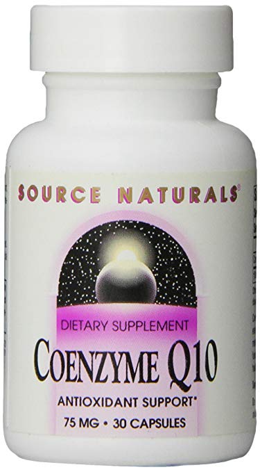 Source Natural Coenzyme Q10 Antioxidant Support 75 mg For Heart, Brain, Immunity, & Liver Support - 30 Capsules