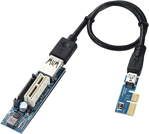 MZHOU PCI-E 1X Interface Extension Cable PCI-E 1X with Extension Cable PCI-E Motherboard Extension Card with PCI-E Device Card