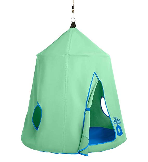 Go! HangOut HugglePod Hanging Tree Tent with LED Lights, 45 diam. x 54 H - Mint Green