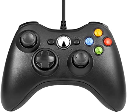 OCDAY Xbox 360 Controllers, Game Controller USB Gamepad Wired Joypad for Xbox 360 and Windows PC 7/8/10 - Ergonomic Design - Dual Vibration