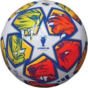 adidas UEFA Champions League FIFA Quality Pro Match Ball IN9340, Unisex, Soccer Ball, White/Glow Blue/Flash Orange, 5