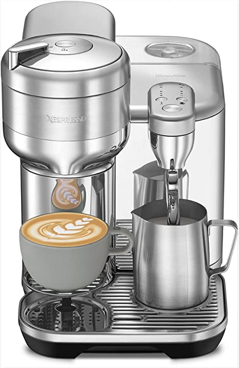 Breville Nespresso Vertuo Creatista Single Serve Coffee Maker, Espresso Machine, BVE850BSS - Brushed Stainless Steel