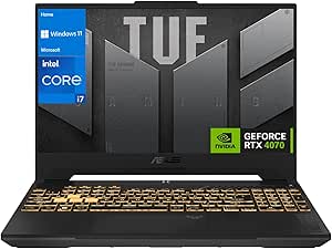 ASUS TUF 15.6 i7 RTX 4070 Gaming Laptop, 15.6" FHD 144Hz Display, Intel Core i7-13620H (Beats Intel i9-12900), NVIDIA GeForce RTX 4070, 64GB DDR5 RAM, 4TB SSD, RGB Backlit KB, Windows 11 Home