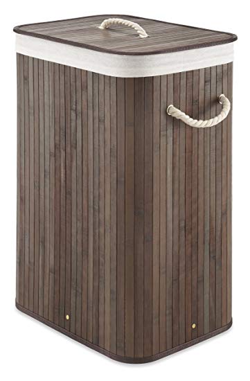 Whitmor Bamboo Hamper w/Rope Handles