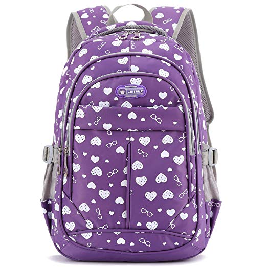 Goldwheat Girls School Bag Bookbag Backpack Outdoor Travel Bag for Elementary Middle School