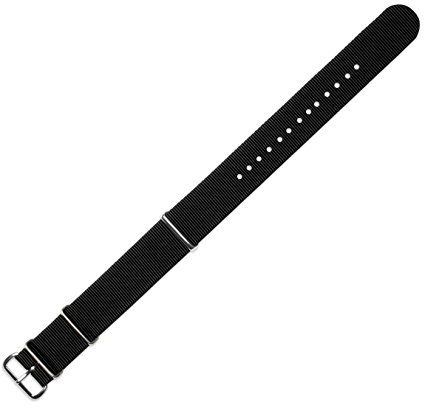 21mm Military MoD Ballistic Nylon G10 Watch Band - Black