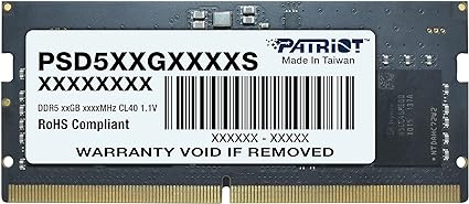 Patriot Signature Line DDR5 16GB (1 x 16GB) 5600MHz SODIMM Single - PSD516G560081S