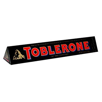 Toblerone Bar - Swiss Dark Chocolate with Honey & Almond Nougat Bar (Pack of 3 Bars Each 3.5 oz)