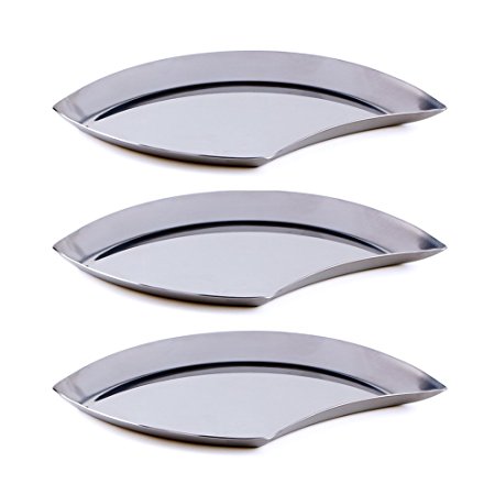 Angelbubbles Spoon Rest Holder 100% Food Grade Stainless Steel Set of 3 (Stainless Steel)