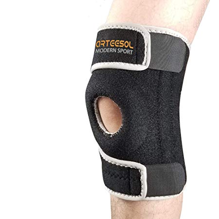 Knee Brace Support, Arteesol Anti Slip Knee Brace Super Adjustable Breathable Elastic Neoprene Sleeve Cap-knee Protector Stabilizer Wrap Pads for Joint Pain, Arthritis, Ligament Injury, Sports Injury Rehabilitation, Protection against Reinjury