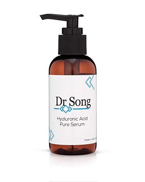 Dr Song Pure Hyaluronic Acid Serum for Face and Skin, 4 fl. oz, Anti-Aging Skincare Treatment with Moisturizing Hydration, Diminish Fine Lines and Wrinkles, Paraben Free