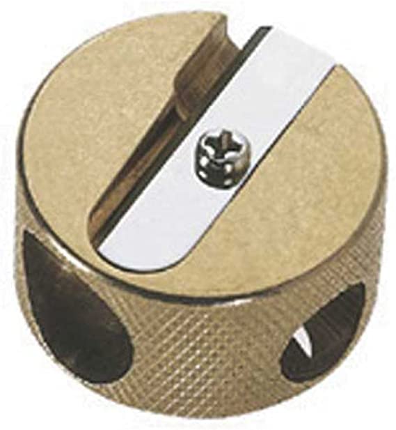 Mobius & Ruppert Brass Round Double Hole Sharpener