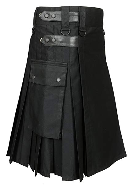 Men 's Black Utility Kilt