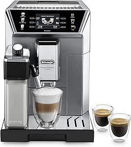 De'Longhi PrimaDonna Class ‎ECAM550.85.MS, Machine Café Grain, Expresso, Cappuccino, 2L, 1450W, Noir et Argent