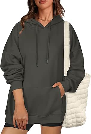 Zeagoo Womens Oversized Hoodies Fleece Sweatshirts Long Sleeve Pullover with Pocket 2024 Fall Winter Outfits Y2k Clothes