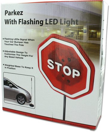PARKEZ Flashing LED Light Parking Stop Sign For Garage