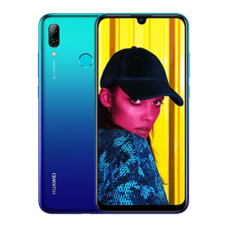 Huawei P Smart 2019 64 GB 6.21-Inch 2K FullView Dewdrop SIM-Free Smartphone with Dual AI Camera, Android 9.0, Single SIM, UK Version - Aurora Blue