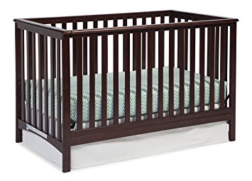 Stork Craft Hillcrest Fixed Side Convertible Crib, Espresso