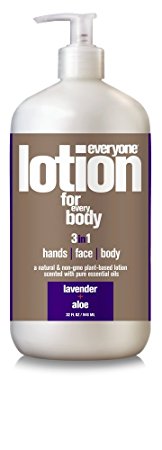 Everyone 3-in-1 Lotion for Hands/Face/Body with Natural Herbal Extracts and Essential Oils, Lavender and Aloe, 6 Count