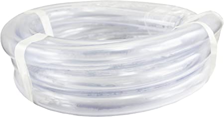Duda Energy LPpvc050-010ft 10' x 1/2" ID Low Pressure Clear Flexible PVC Tubing Heavy Duty UV Chemical Resistant Vinyl Hose Water Oil