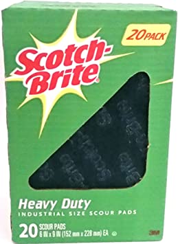 Scotch Brite 3M Heavy Duty Scouring Pads 6"X 9" Heavy Duty Scouring Power Of Scotch-Brite (20 Pack)