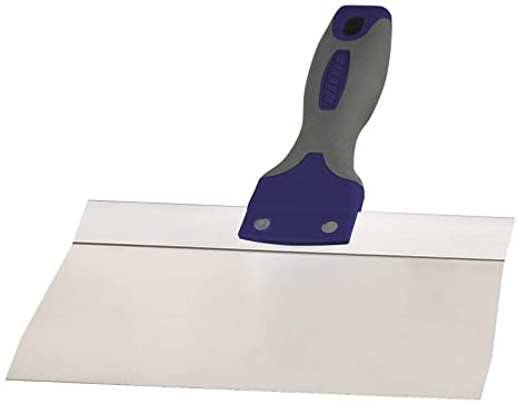 Warner 8" ProGrip Stainless Steel Drywall Taping Knife, Soft Grip Handle, 10918
