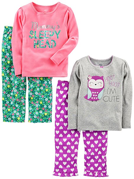 Simple Joys by Carter's Girls' Toddler 4 Piece Pajama Set