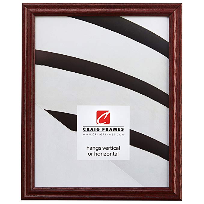 Craig Frames 200ASH 24 by 33-Inch Picture Frame, Wood Grain Finish, 0.75" Wide, Cherry Red