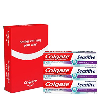 Colgate Sensitive Prevent and Repair Sensitive Toothpaste, 6 Ounce, 3 Count