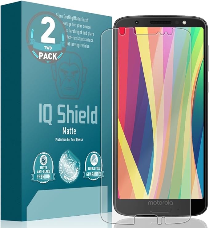 IQShield Matte Screen Protector Compatible with Moto G6 (2-Pack) Anti-Glare Anti-Bubble TPU Film