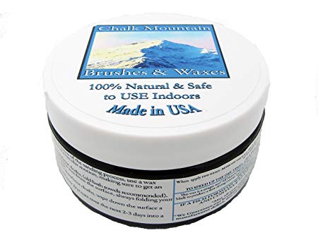 NEW LOOK!!! - Chalk Mountain Supply Co - 100% All Natural Furniture Finishing Waxes (4oz). (Charcoal Black)