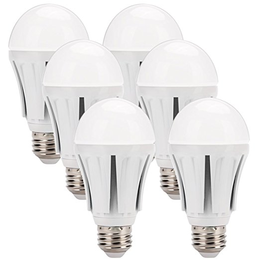LOHAS A19 LED Light Bulbs, 12W(75W-100W Equivalent), Daylight White 5000K E26 Base LED Bulb, 240 Degree Beam Angle, 1010lm LED Lighting for Home, 6Pack (Not-dimmable)