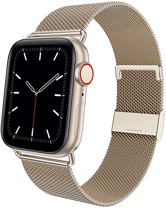 KEOLUS Compatible with Apple Watch Band 38mm 40mm 42mm 44mm,Stainless Steel Mesh Loop Replacement Parts for iWatch Band Series 5 4 3 2 1